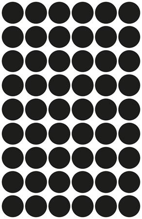 Etikett, 12 mm, kör, AVERY ZWECKFORM, fekete, 270 etikett/csomag